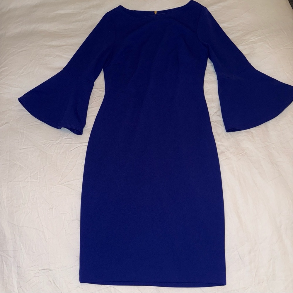 Calvin Klein Royal Blue Long Sleeve Dress